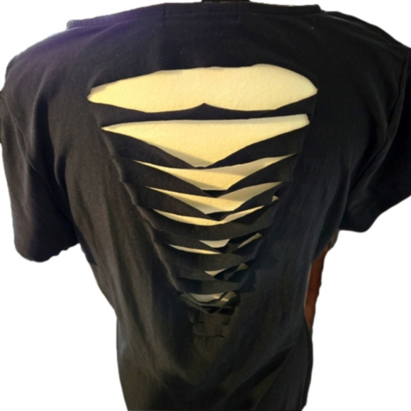 Derek Heart Solid Black Maxi Dress with Butterflies Appliques & Cutouts size 1X - Picture 4 of 7